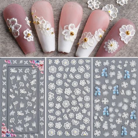 flower sticker nail art|flower nail decals.